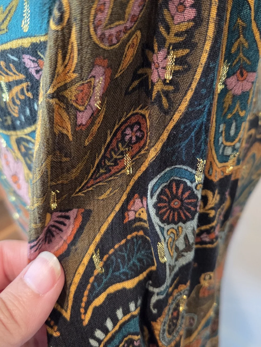 Zara Paisley Print Shirt Dress Size‎ Small Button Up Long Sleeve Tunic Boho